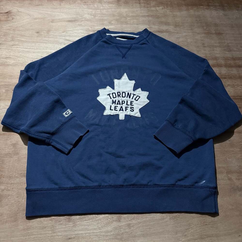 CCM Toronto Maple Leafs NHL Official Vintage Apparel Blue Crewneck Sweatshirt